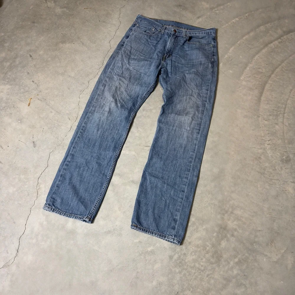 Levi's 505 Regular Fit Jeans‎ Mens 34x32 Blue Straight Leg Classic Denim